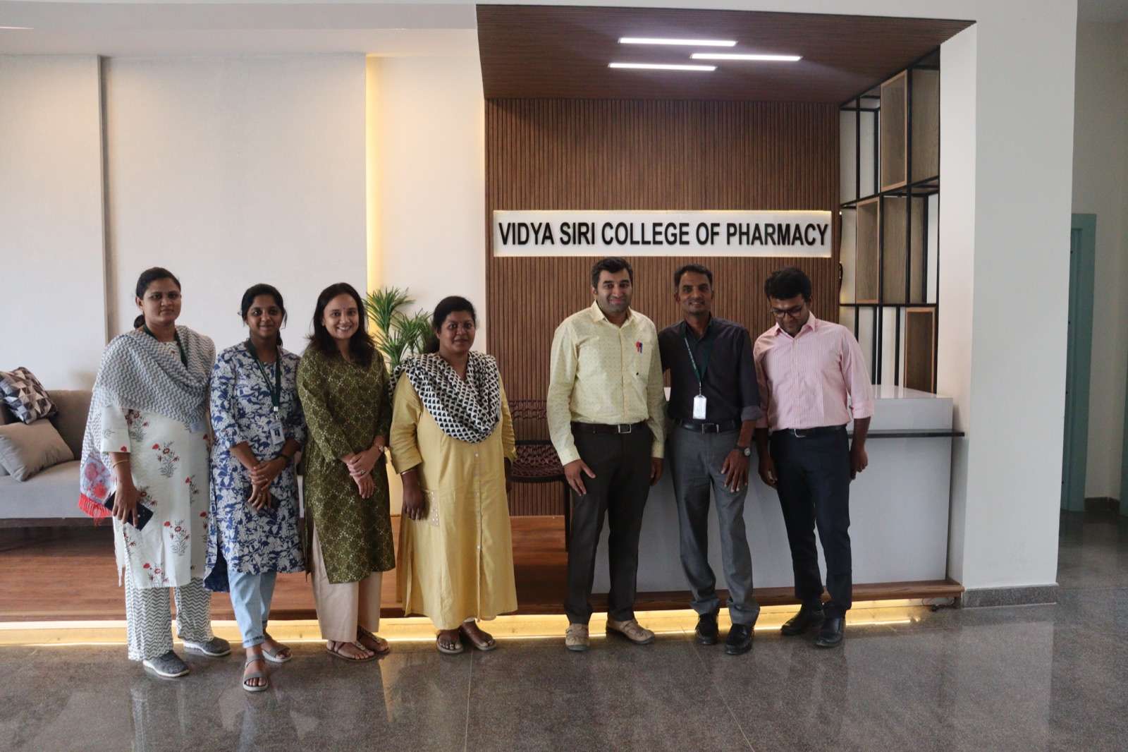 Team committee members at Vidya Siri College of Pharmacy Bangalore